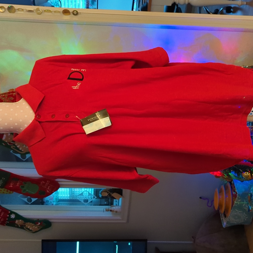 Men's red polo shirt from The D - Las Vegas